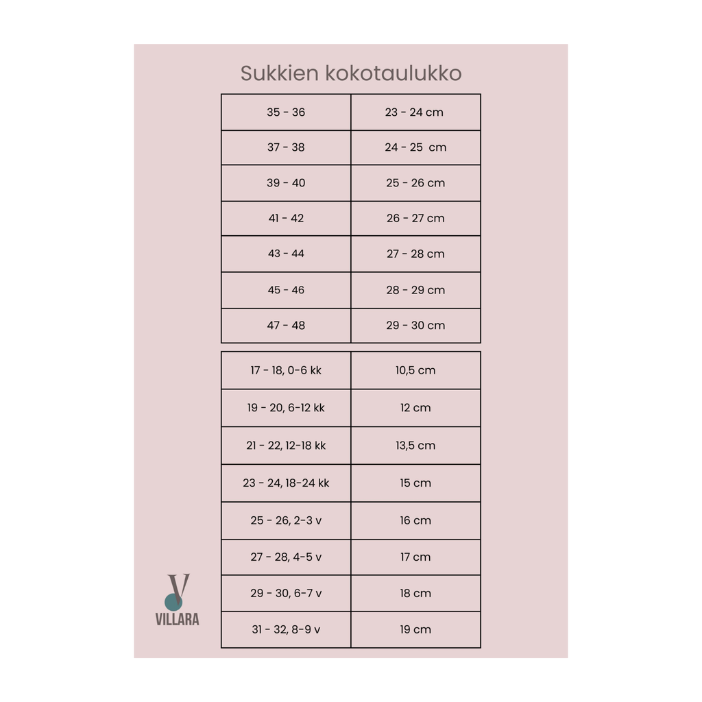 Villara Raitanen, käsintehdyt villasukat lyhyt malli, koko 36-38