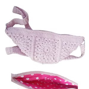 Olkalaukku / cross body isoäidinneliöistä, puuvilla
